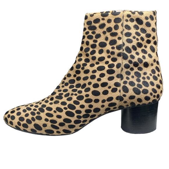 Cavellini Women’s Calf Hair Leopard Print Ankle Boot Size 38 US 7.5 - Picture 3 of 12
